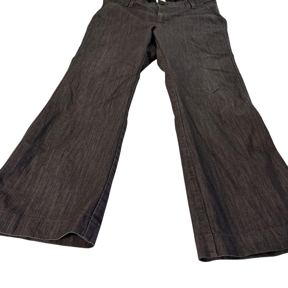 Lee Womens Size 12M Gray Wide Leg Trouser Jeans Stretch Denim 31 Inseam